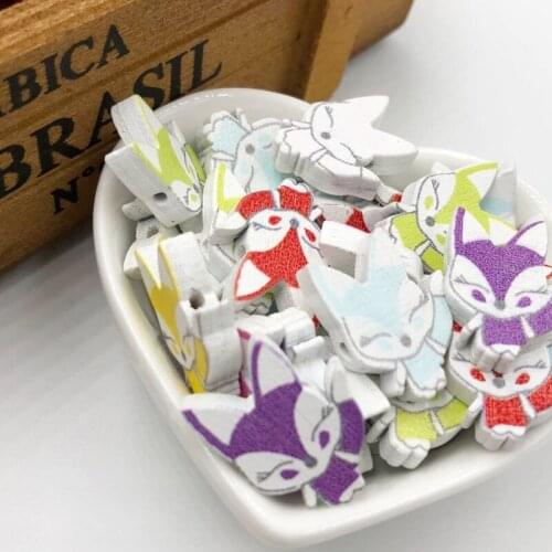 New 25/50pcs Colorful Baby Wood Buttons 17*23mm Sewing Craft Mix Lots WB301