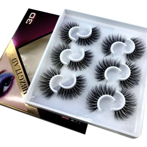 NEW 2/4//6/12 pairs Mink Eyelashes 3D False lashes Thick Crisscross Makeup Eyelash Extension Natural Volume Soft Fake Eye Lashes
