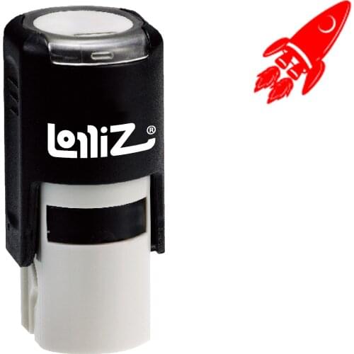 LolliZ "Rocket" Pre-Inked Rubber Stamp