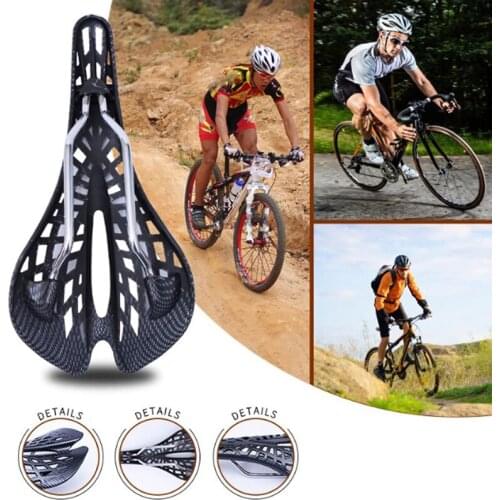 Mountain Bike Saddle Pattern High Quality Lightweight Seat Cycling Equipment Bicycle Spider Hollow Breathable Carbon MTB Seats