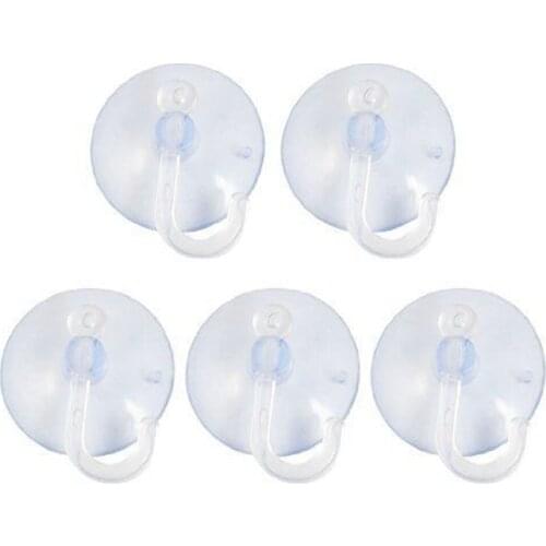 5pcs Removable Clear Strong Suction Cup Sucker For Window Glass Wall Hook Hanger Kitchen Bathroom