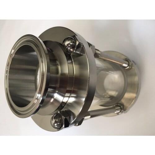 3" Tri Clamp Clover Flow Sight Glass Diopter For Homebrew Diary Product SUS304 Stainless Steel Sanitary Fitting Ferrule OD76mm