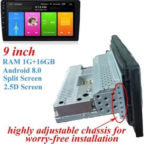 Android 8.1 universal Car Player 2 din 1G RAM+16G android car radio GPS NAVIGATION WIFI Bluetooth 2.5D IPS Split Screen Rear CAM