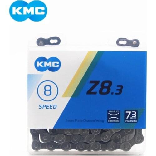 KMC Z8.3 Bicycle Chains 116L 8 Speed Bicycle Chain With Original Box and Magic Button for Mountain Road Bike Bicycle Parts