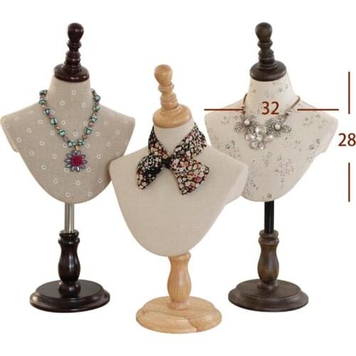 28*32cm 9style Jewelry model Female mannequin head props, necklace shirt dummy can adjust the half-length chest model 1pc B461