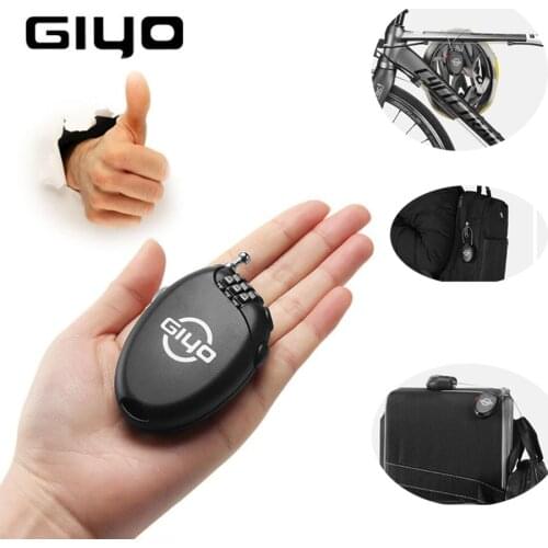 GIYO BICYCLE LOCK Mini Cable 3 Digit Password Lock for Bicycle Anti-theft Code Lock for Cycling Helmet Bicycle Accessories