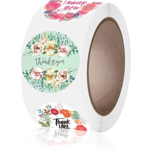 1.5 Inch Thank You Stickers Floral for Supporting My Small Business Sealing Labels For Wedding party favors Packaging Stationery