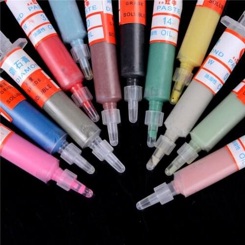 1PCS 12 Styles Useful Diamond Polishing Lapping Paste Compound Syringes 0.5 To 40 Micron