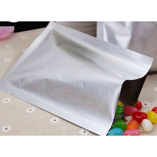 100Pcs Silver Vacuum Sealer Aluminum Foil Mylar Heat Seal Bags Storage Pouches For Home Kitchen Tools Oxygen Barrier
