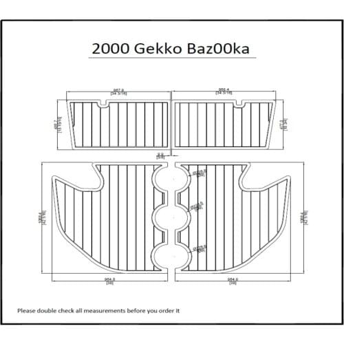 2000 Gekko Bazooka Swim Platform Pad Boat EVA Teak Decking 1/4" 6mm
