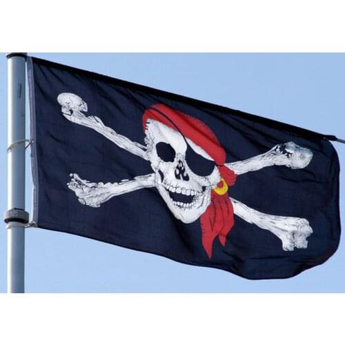 60x90cm Pirate Flag scarf Skull Events Flags And Banners Parade Banners Polyester Printed black Skeleton Drapeau Flags For Decor