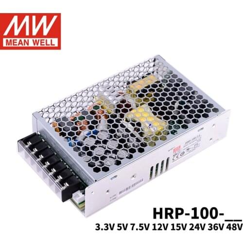 AC DC power source HRP-100 Original Meanwell Switch Power Supply 5/12/15/24/36/48V Industrial PFC function 100W led power supply