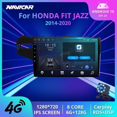 2Din Android10.0 Car Radio For HONDA FIT JAZZ 2014-2020 Stereo Receiver GPS Navigation Car Receiver Auto Radio NO 2DIN DVD IGO