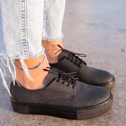 Chekich Womens and Mens Casual Shoes Black Color Faux Leather Lace Up Spring Autumn Seasons Unisex Classic Sneakers Solid Lightweight Comfortable Lovers Board Office Footwear Ladies Gentlemens Fashion CH061 Women V5