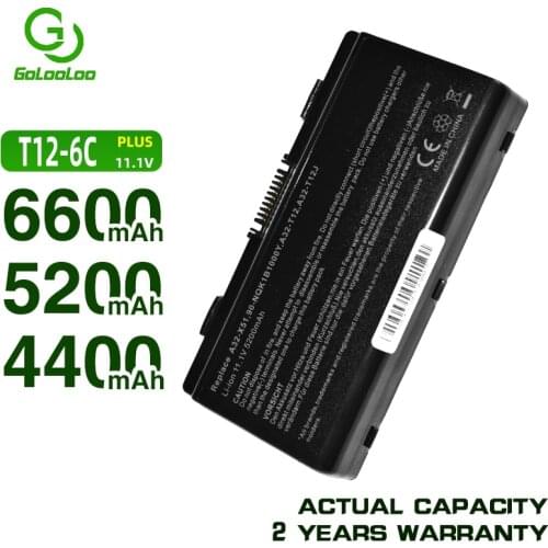 Golooloo 6cell 4400MaH laptop battery for Asus A31-T12 A32-T12 A32-X51 T12 T12C T12Er T12Fg T12Jg X58C X58L X58Le 90-NQK1B1000Y