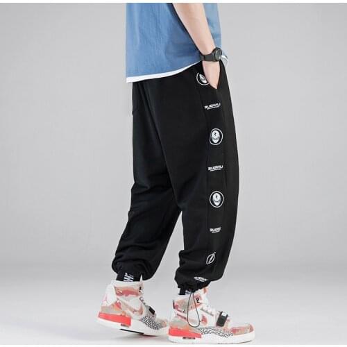 2021 Quality Cotton Trousers For Home Cartoon Printed Women Men Jogging Loose Pants Hip Hop Streetwear Sweatpants Korean Fashion