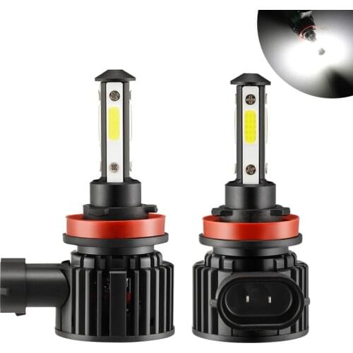 Hot H11 H7 LED Headlight Bulbs 2400W 360000LM 4-Sides LED Car Lights Kit Hi/Lo Power Light Bulb 6000K 9005 9006 Auto Headlamps