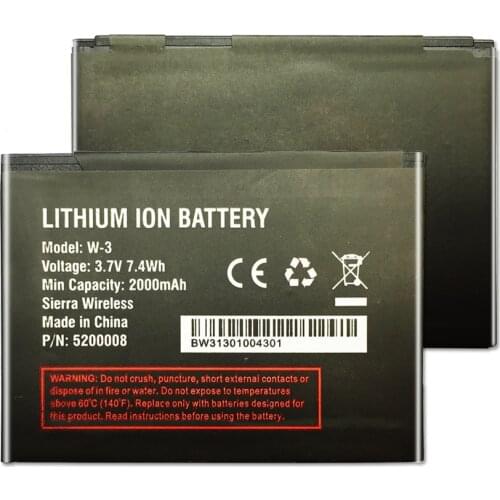 W-3 For Netgear Sierra 760S 762S 763S 785S 2000mAh Rechargeable Li-ion Polymer Battery For Netgear Sierra 760S 762S 763S 785S