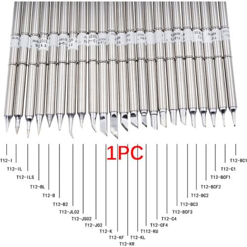 1pc T12 Series Solder Iron Tips for Hakko Soldering Rework Station FX-951 FX-952 T12-IL T12-JL02 T12-B2 T12-B T12-BCF3 T12-K