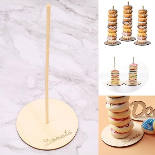 DIY Wedding Decoration Donuts Wall Wooden Holds Stand Dessert Doughnut Table Holder Wedding Kids Birthday Party Supplies