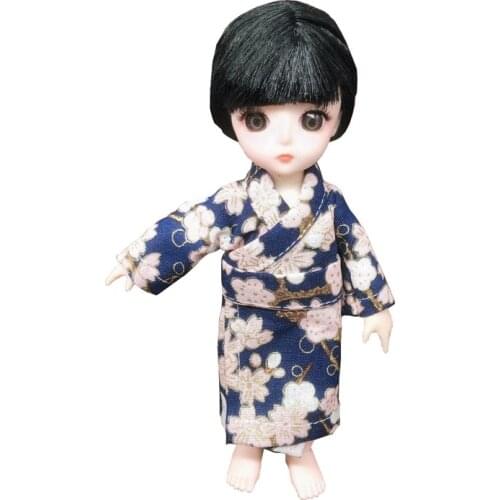 New 1/12 Doll Clothes Accessories 16Cm BJD Doll Chinese Costume Simulation Ethnic Style Clothes DIY Dress Up Toys For Girls Gift