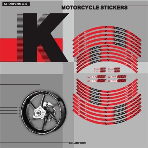 New Motorcycle Outer Rim Circle Applique Wheel Sticker Stripe Marker Sticker Decoration For BMW R1200GS r1200 gs