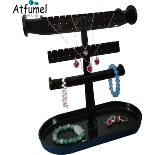 Large Capacity Jewelry Display Stand Earring Necklace Organizer Bracelet Watch Cosmetic Organizer Case Ring Jewelry Storage ray