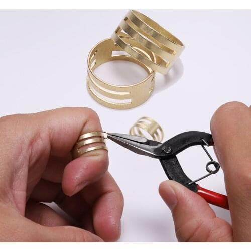 2Pcs Pure Copper Opening Ring Auxiliary Tool Buckle Ring Jewelry Ring Practical Manual Closed Ring Opener DIY Accessories Tools
