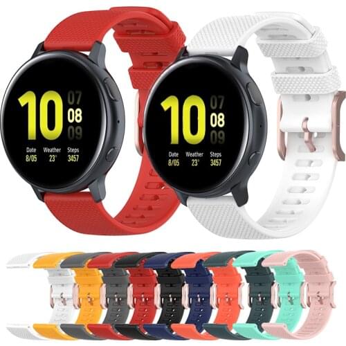 20MM 22MM silicone watch straps for Samsung galaxy watch 42 46mm sports replacement strap for Samsung Gear S3 frontier bracelet