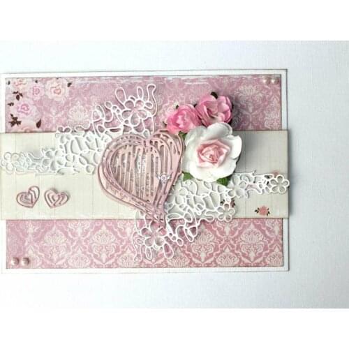 Mmao Crafts Metal Steel Cutting Dies New Heart shaped doodle frame Stencil For DIY Scrapbooking Paper/photo Cards Embossing Dies