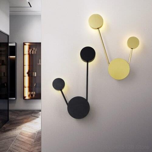 Nordic Gold Wall Lamp Bedroom Bathroom Living Room Modern Wall Sconce Mirror Wall Lighting Fixtures Industrial Lamp Loft Decor