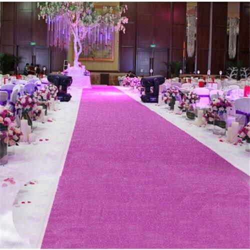 150cmX10m Wedding Ceremony Red Aisle Runner Carpet for Party Wedding Banquet Gold Silver Pink Red color
