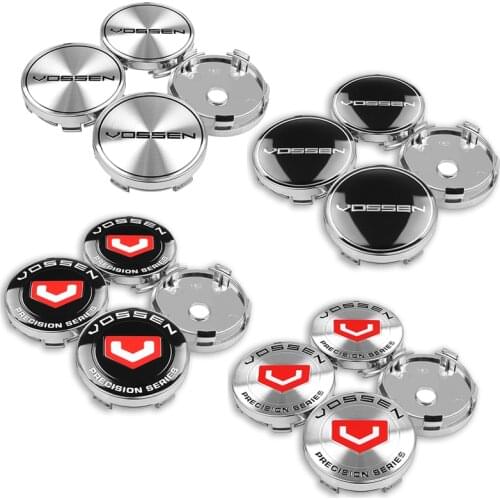 Car Styling 4Pcs 60mm 3D Aluminum for VOSSEN Logo Badge Emblem Stickers Decal Wheel Center Hub Caps VOSSEN Cover