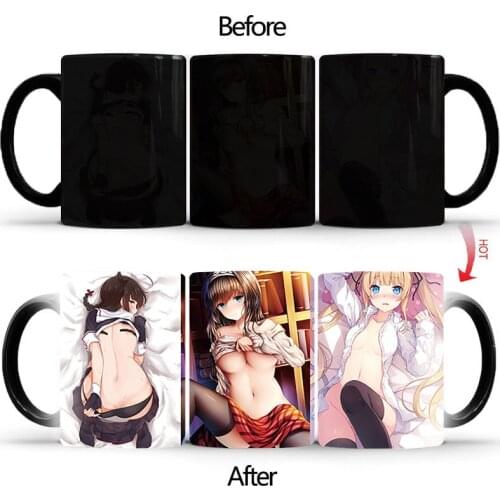 Amazing pictures Mug color changing Heat Sensitive Ceramic 11oz coffee mug surprise gift Halloween gift BSKT-064
