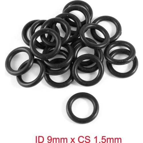 ID 9mm x CS 1.5mm black NBR nitrile rubber o ring oring o-ring seal to car shore A 70