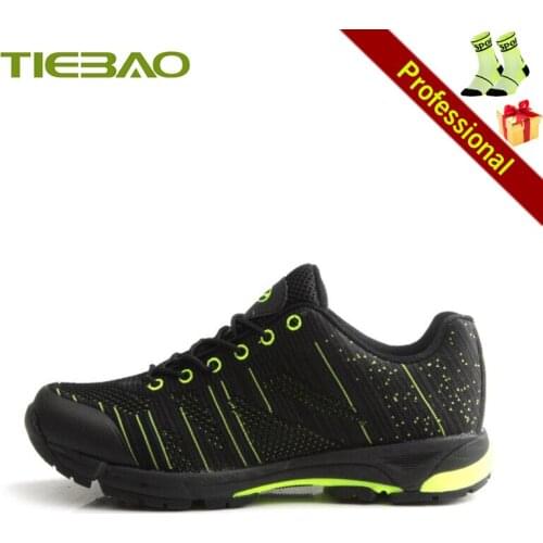 TIEBAO Men Cycling Sneakers Sapatilha Ciclismo Mtb Bicycle Shoes Self-locking Breathable Outdoor Leisure Mountain Bike Shoes