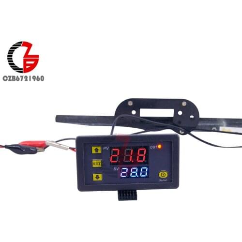 W3230 DC 24V 20A Digital Thermostat Temperature Controller Regulator Incubator Indoor Thermal Heating Cooling Red Blue LED