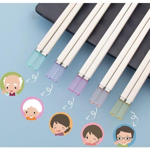 Amber Five-Color Chopsticks Family Restaurant Anti-Slip High Temperature Resistant Sushi Chopsticks Food Stick Kitchen