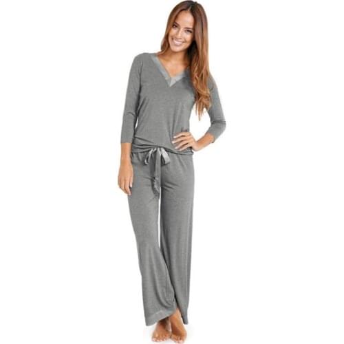 Women Pajama V-neck Full Sleeve Cotton Comfortable H0005 robe