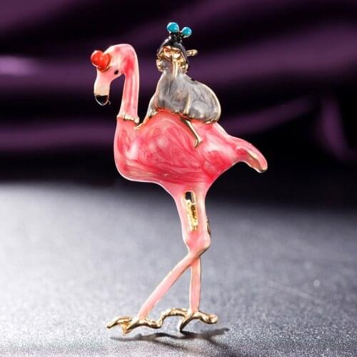 Zlxgirl 2020 new arrival Red Brids animal brooches pins for womens gifts nice hijab accessory hats and bags jewelry scarf pins