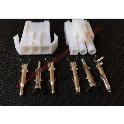 10 Sets Female And Male Small Tamiya Connector Kits Mini Tamiya Set EL 4.5MM Socket Plug With 3 Pin 3 Way