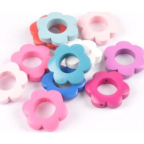 10pcs Mixed Garland Wooden Spacer Beads For Jewelry making DIY 13X16mm MT1413X