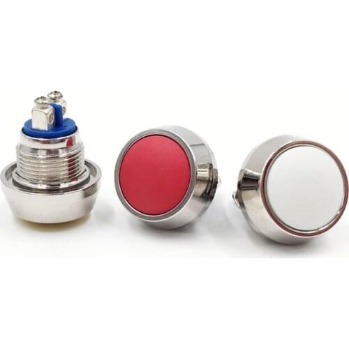 12mm Momentary Push Button Switch Colored switches Spherical Metal Car Modification Horn Doorbell Switch