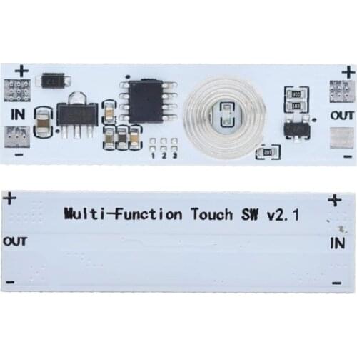 DC 12V Capacitive Touch Sensor Switch Coil Spring Switch LED Dimmer Control Switch 9-24V 30W 3A for Smart Home LED Light Strip