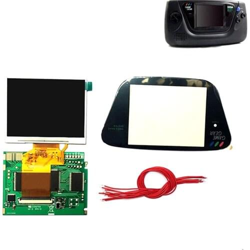3.5inch Full Display LCD Screen Highlight Screen for Sega Game Gear Game Console LCD Display Screen Modification Kit