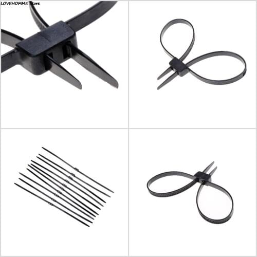 3 PCS/Lot New Plastic Police Handcuffs Double Flex Cuff Disposable Handcuffs Zip Tie Cuff