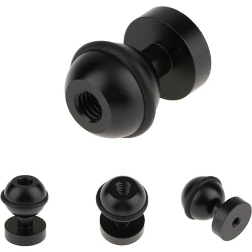 4 Pieces Arm 360 Degree Swivel Ball Head Mount for Hotshoe Underwater Bracket Black - Made of CNC Aluminum Alloy