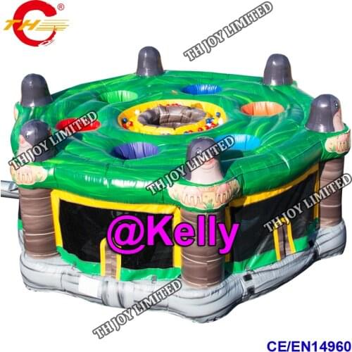 Free air shipping pvc tarpaulin inflatable Whack a Moke sport games for sale, new design hammer inflatable poke a mole toys