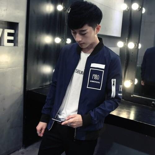 Bormandick Sptinh Autumn Mens Jacket Stand Collar Windbreaker Male Blue Baseball Jackets Casual High Quality KXP18 J16-22 P BMY