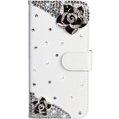 Luxury Rhinestone Book Shell Case for Huawei P20 Pro P30 Mate 20 30 Honor 9 10 Lite 10i 9X 8X 7X 8C 8A 7C 7A Flip Leather Cover